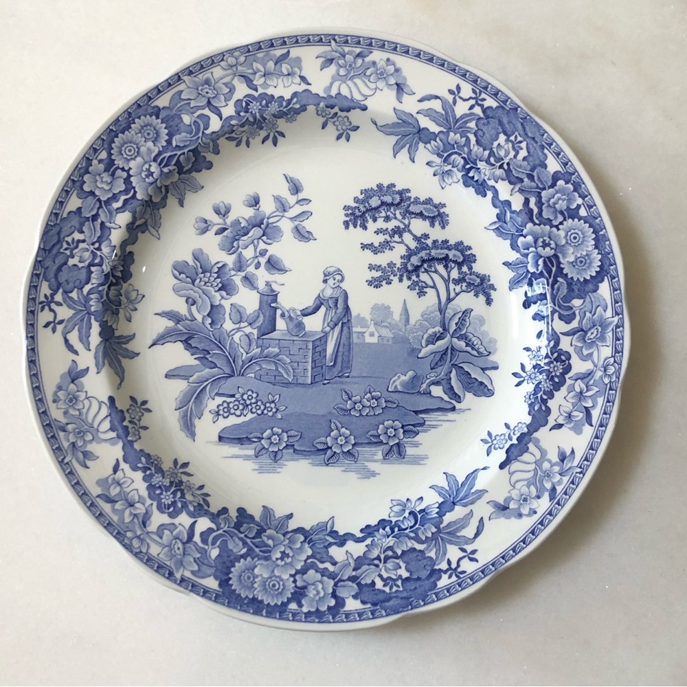 Spode-Blue Room Collection-"Girl by the Well" Plate
